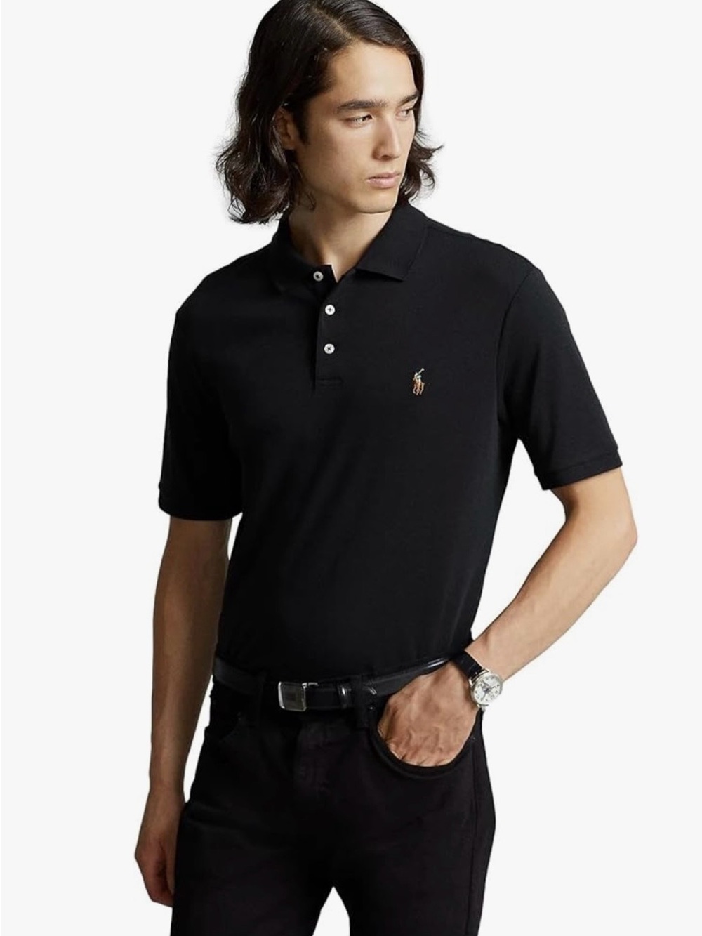 Polo Ralph Lauren Men’s Size Large Short Sleeve Pima Polo Black
